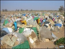 Tent city in Darfur.