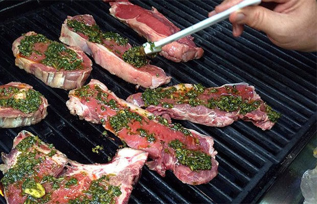 Time to get serious: Rib-eye stakes with Chimichurri