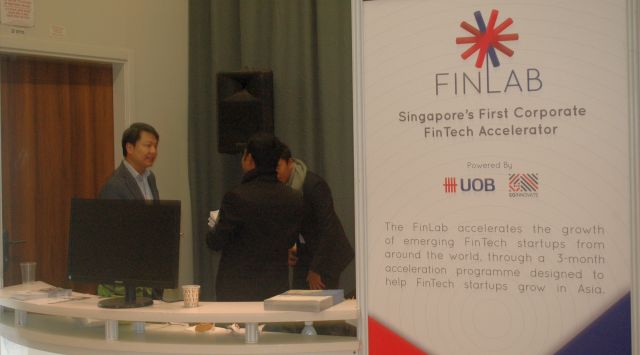 UOB FINLAB booth at the OurCrowd Summit