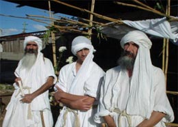 Mandaeans in traditional outfits